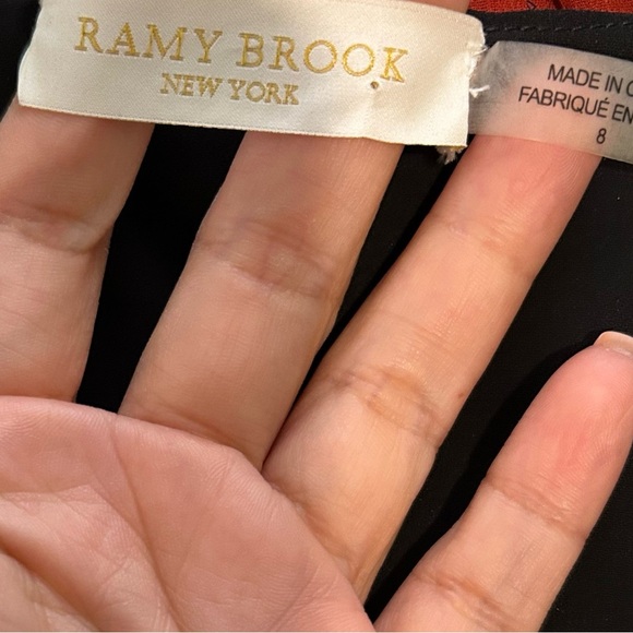 Ramy Brook Womens Jacquard Mini Dress Metallic Floral - Medium Shaina Dresz - Picture 15 of 15